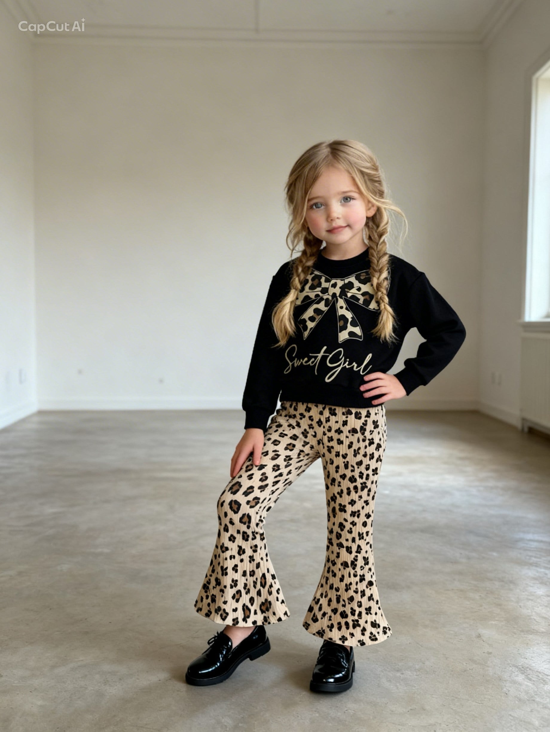 Fiyonk Sweat Girl Takım -Siyah(2-5