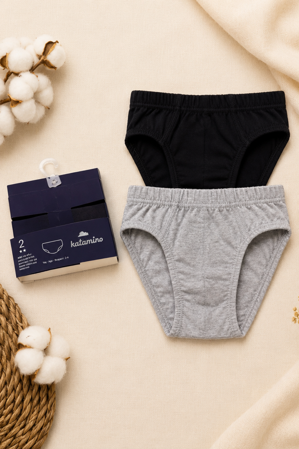 Katamino Erkek Çocuk 2 li Slip Set- Asorti (3-12 yaş aralığı)