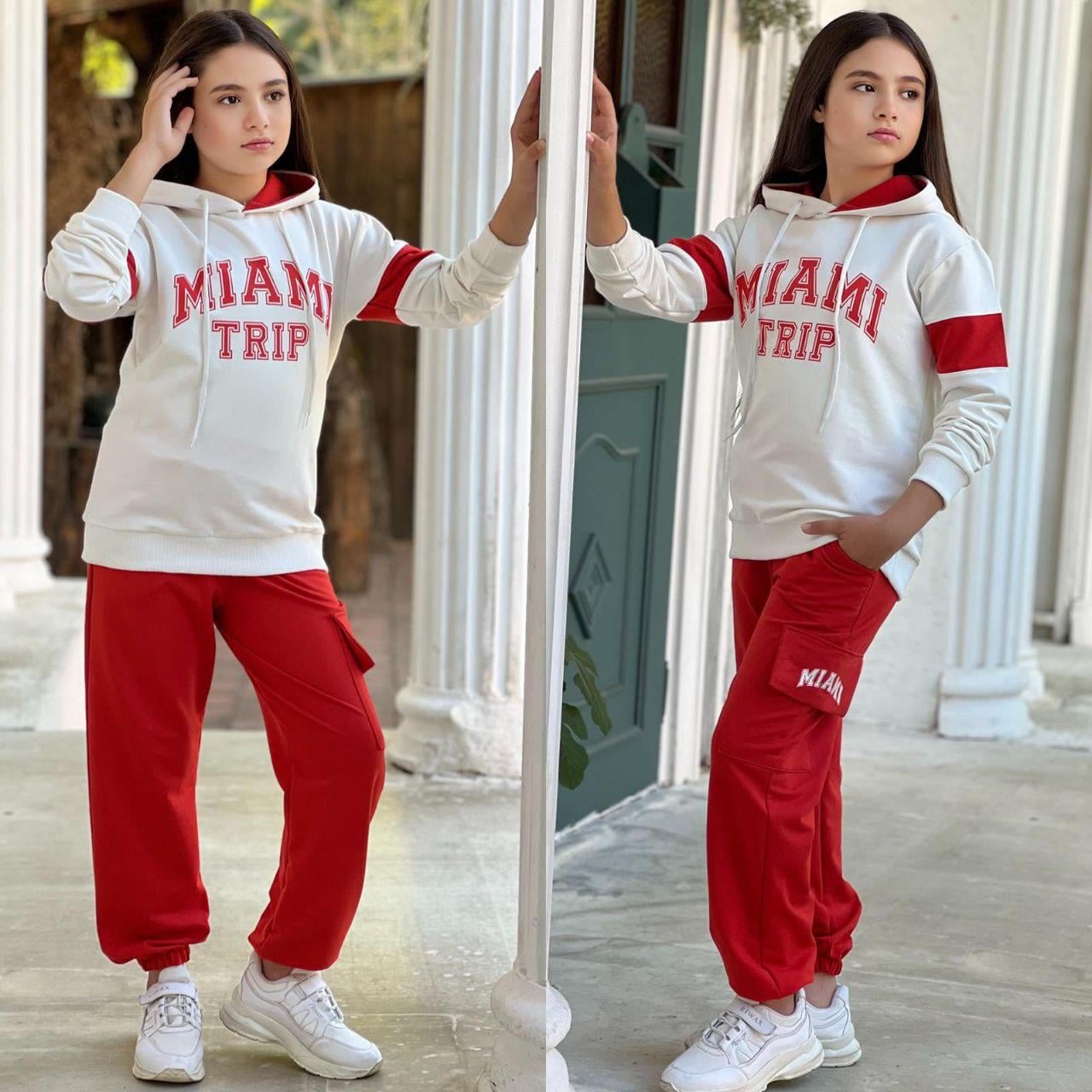 Mıamı Kız Çocuk Eşofman Takımı -Siyah (8-16 yaş aralığı)