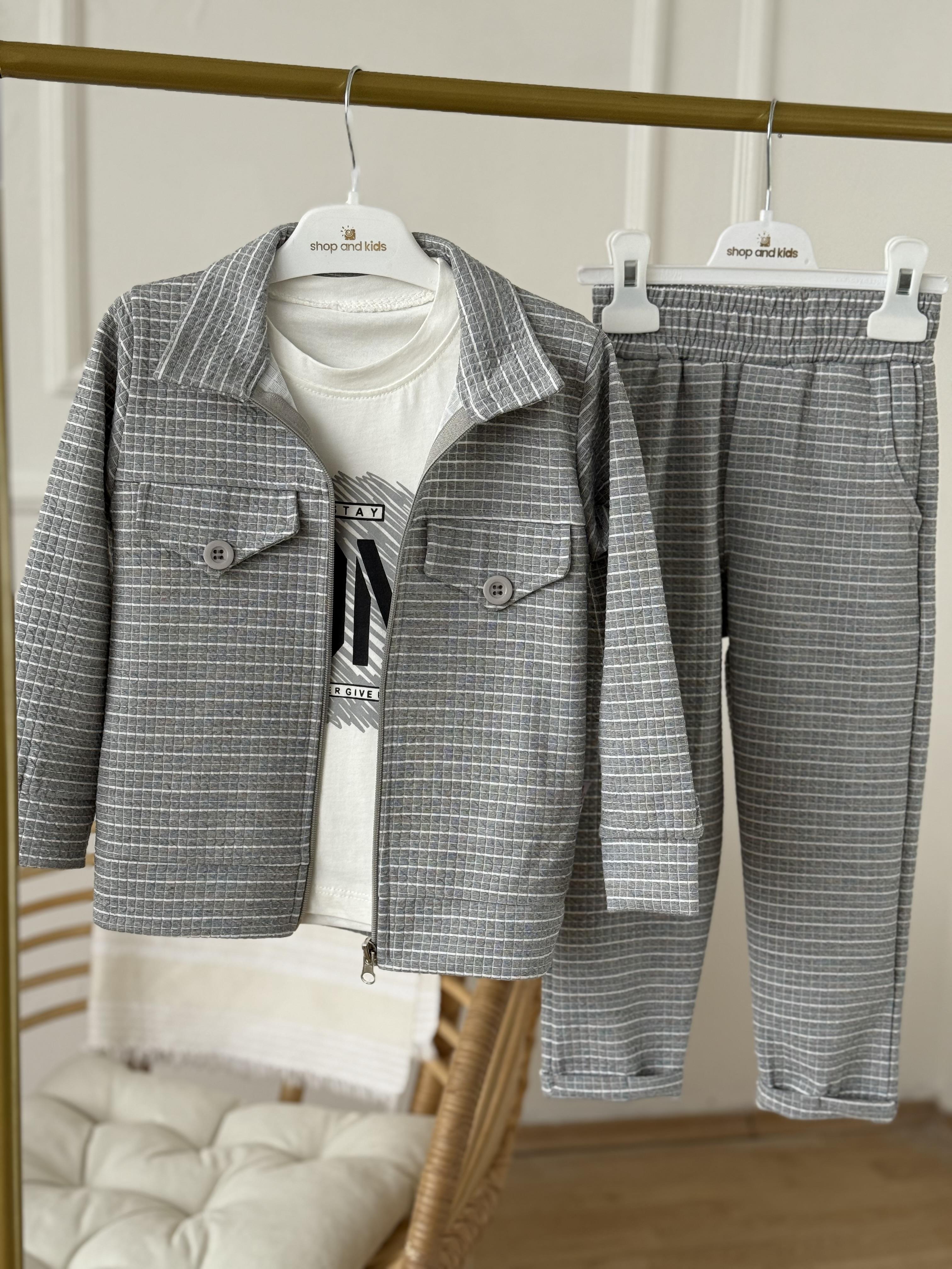 Never 3'lü Takım -Gri (3-6yaş aralığı)