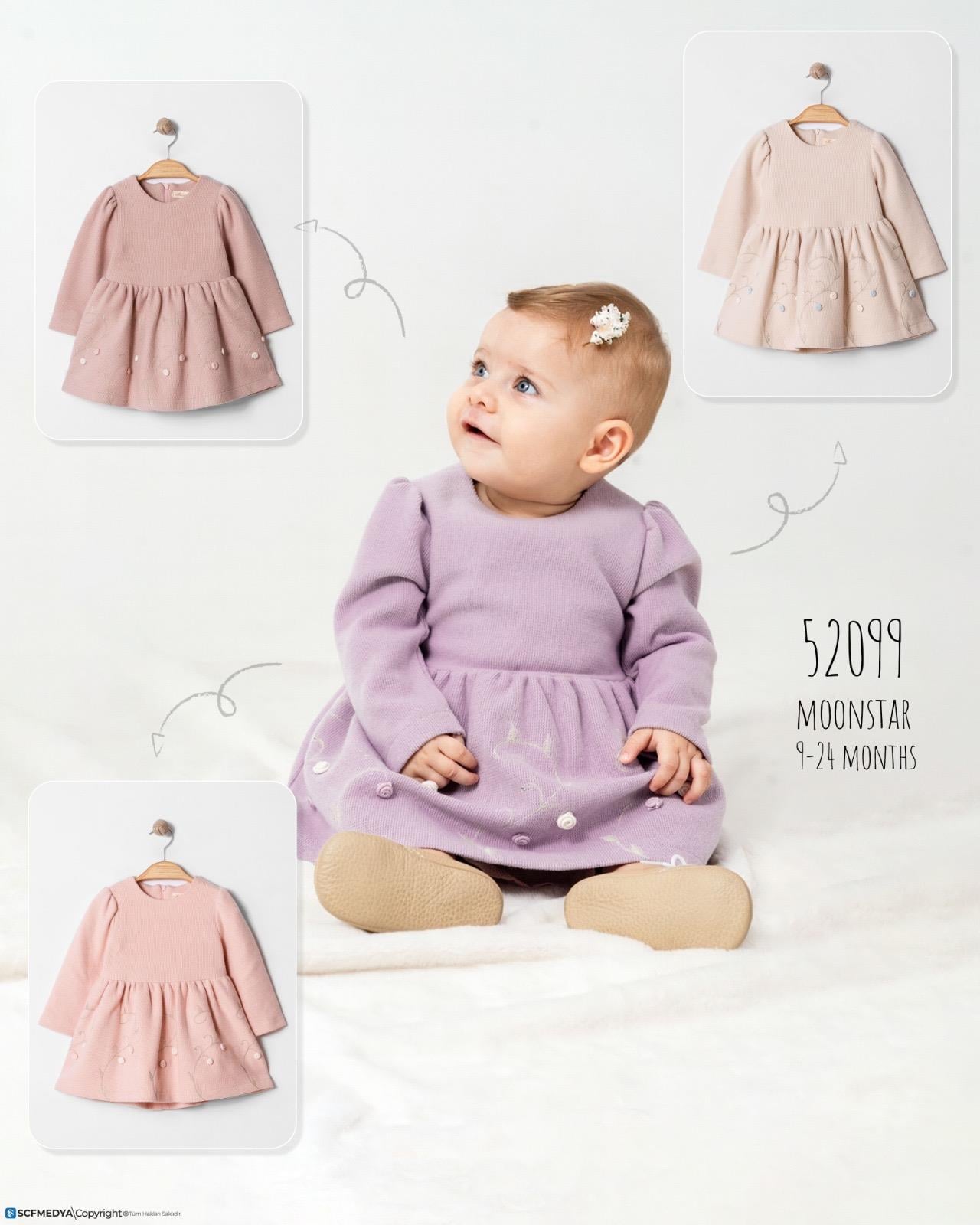 Pink Flora Elbise (9ay-36ay)