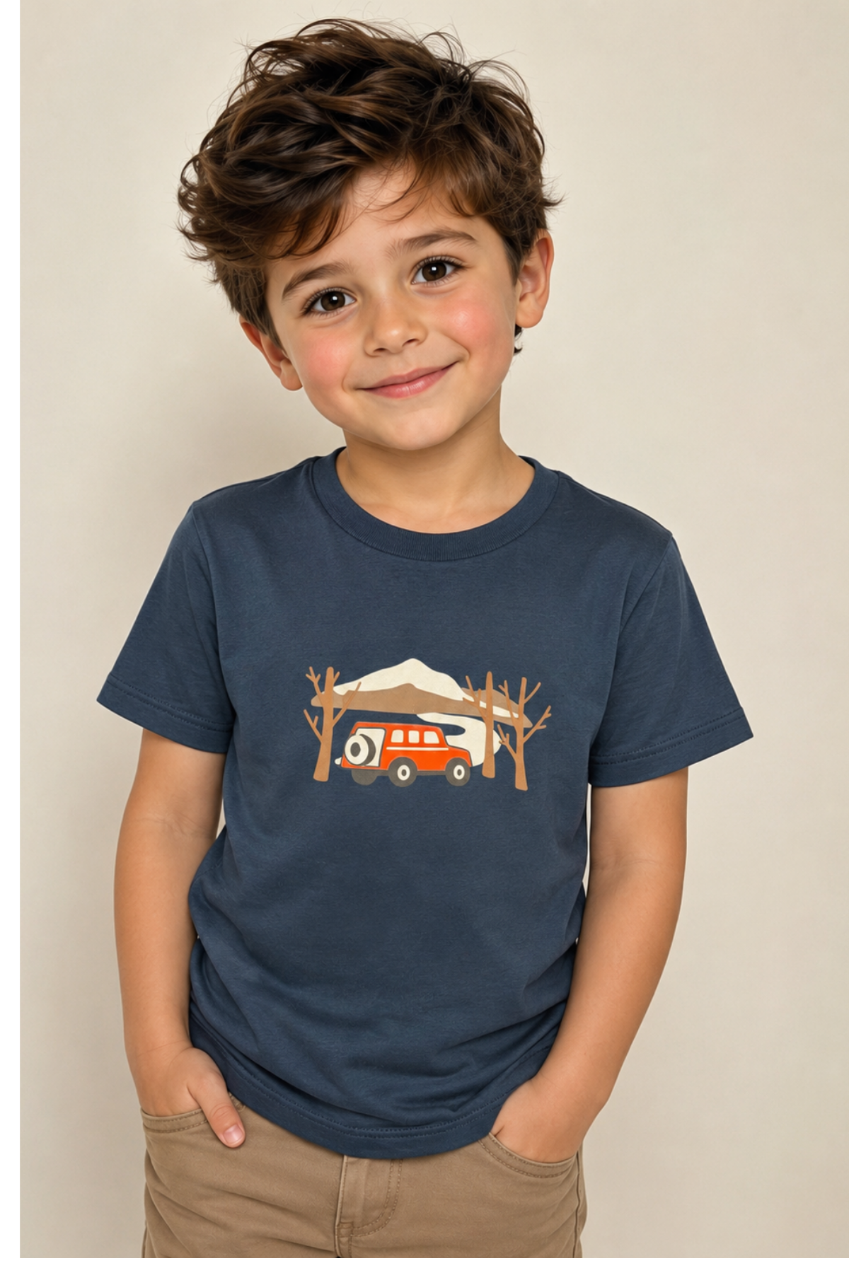 Safari T-shirt - Füme (5-8yaş aralığı)
