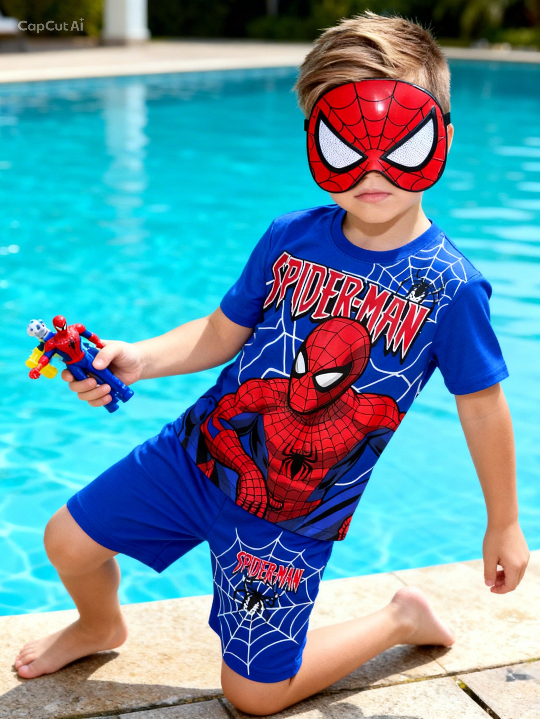 Spiderman Maskeli Takım - Sax (3-10Yaş)