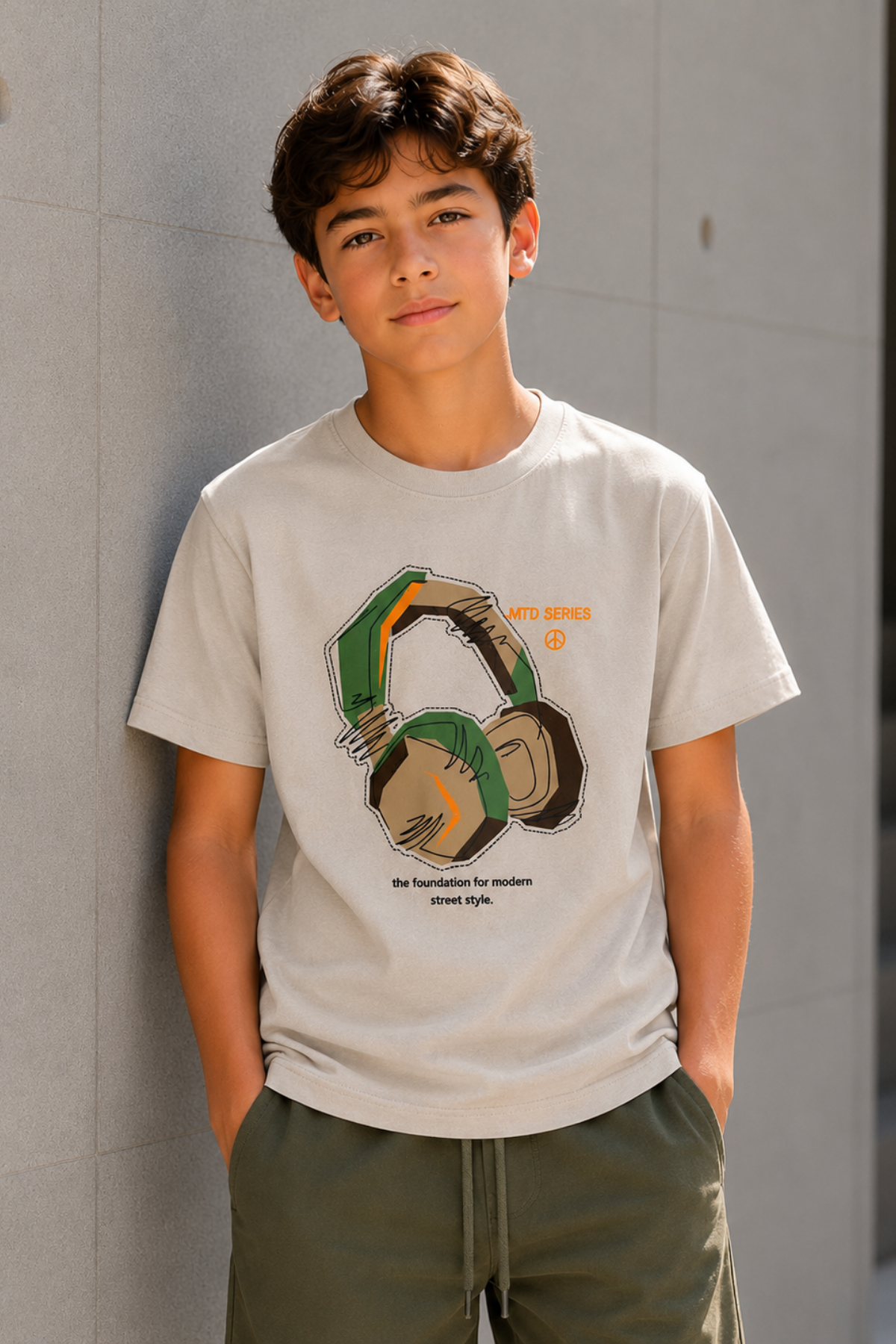 Street Style T-shirt - Bej (9-12 yaş aralığı)