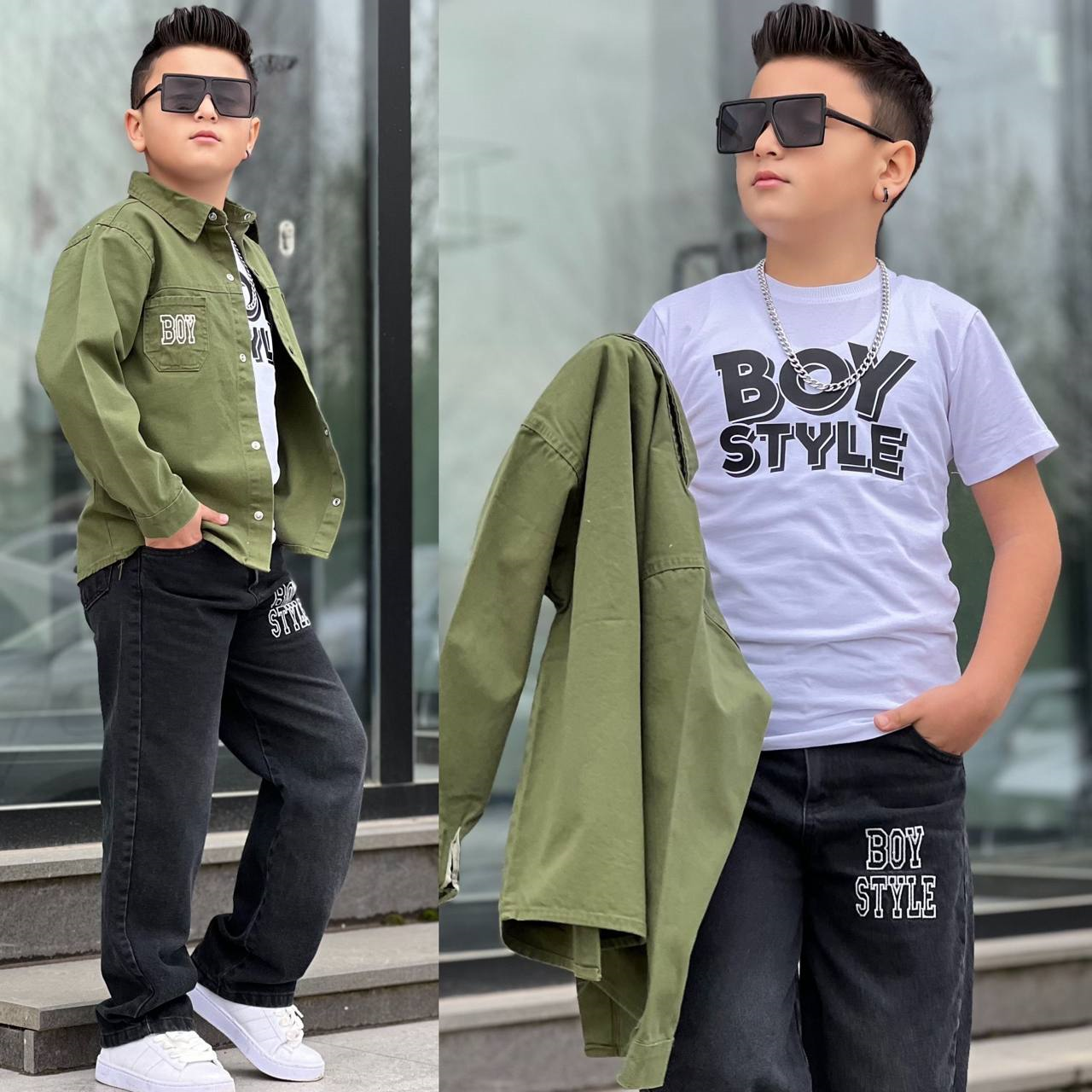 Style Boy 3'lü Takım-Yeşil (4-14 yaş)