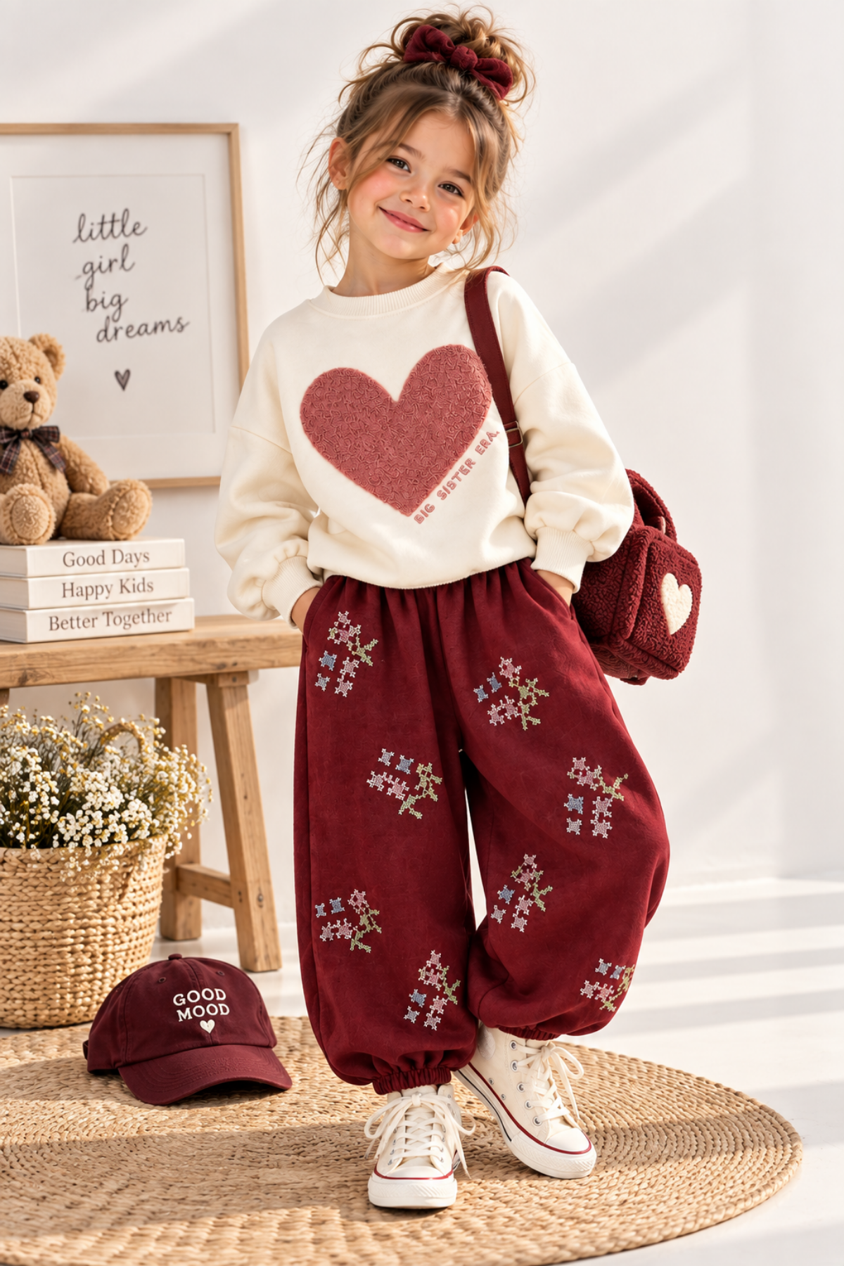 Tasarım Balon Pantalonlu Takım-(4-8 yaş aralığı)