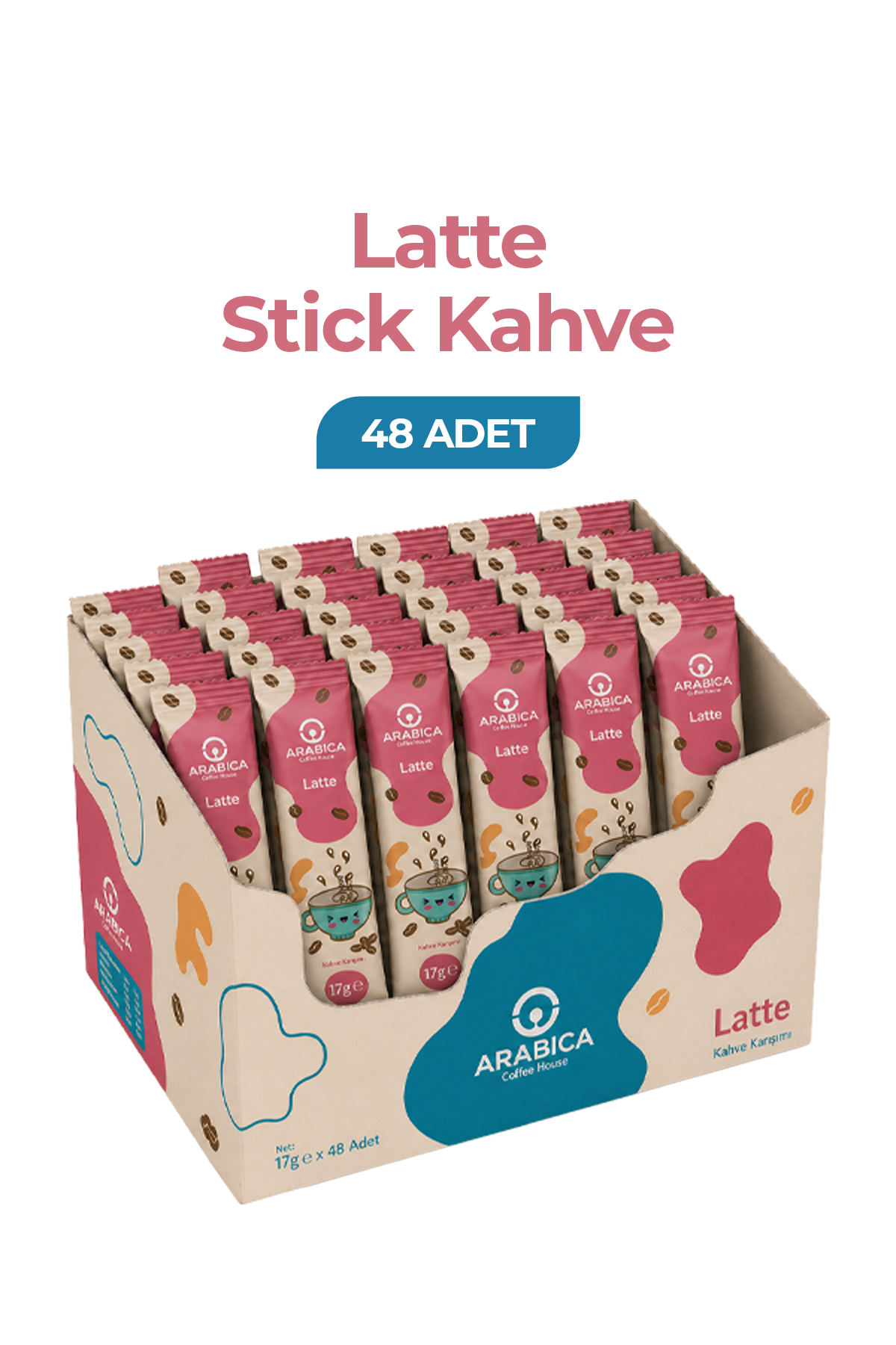 Arabica Coffee House Latte Nitelikli Stick Kahve 17 gr x 48 Adet - Barista Karışımı