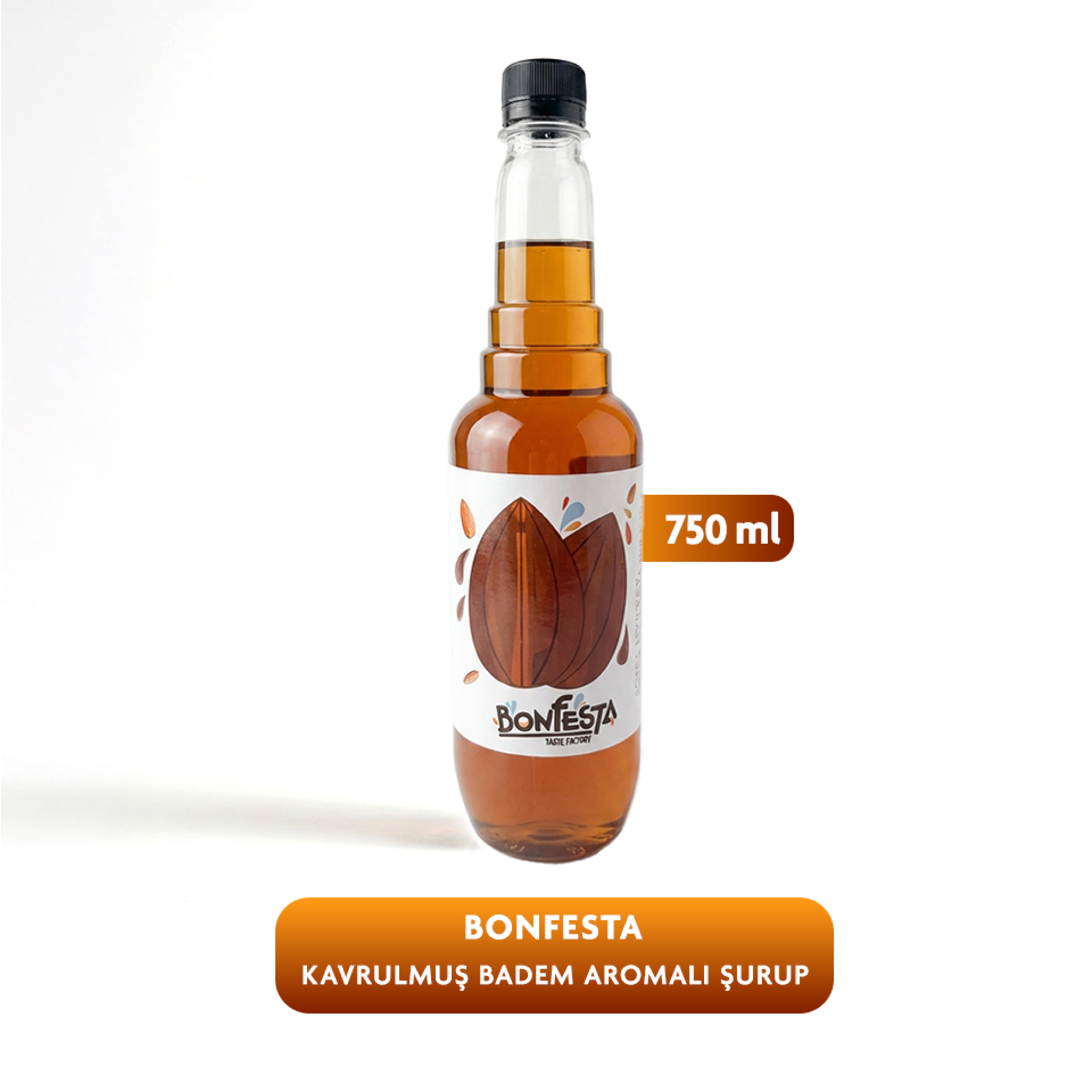 Bonfesta Badem Şurup 750ml – Kahve Şurubu  – Badem Aromalı Şurup