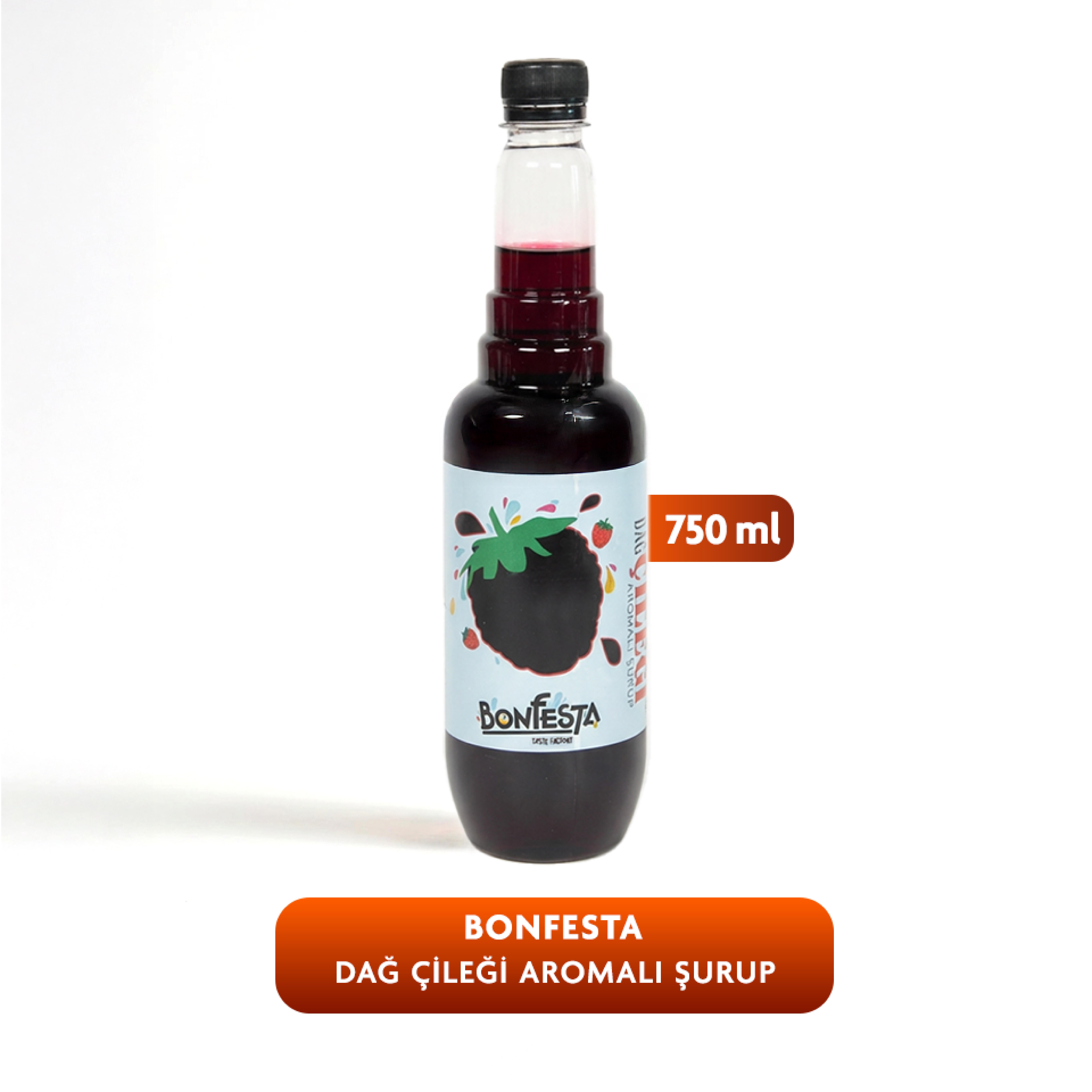Bonfesta Çilek Şurup 750ml – Kahve Şurubu – Çilek Aromalı Şurup