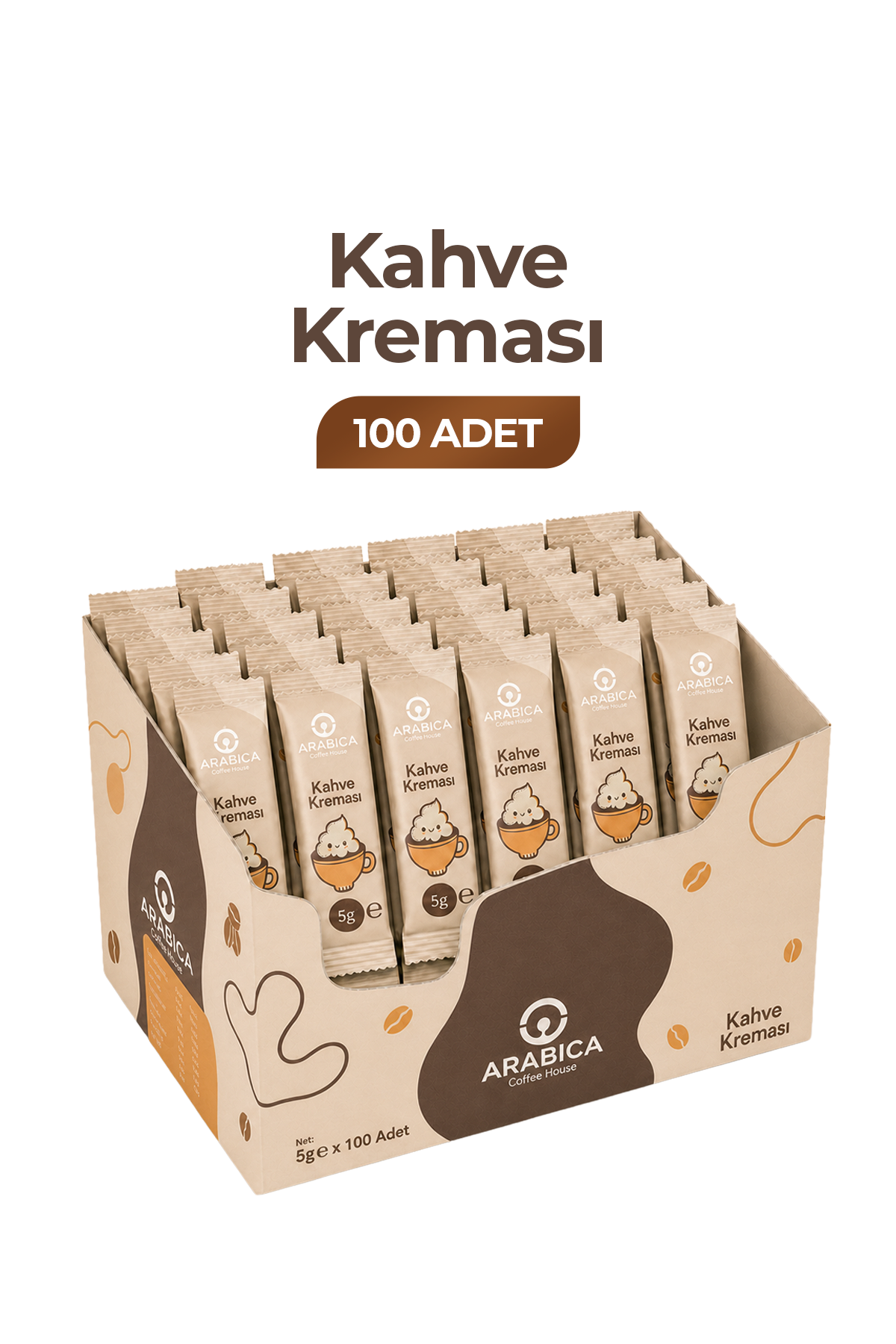 Kahve Kreması Stick 5 gr x 100 Adet | Kahvenize Yumuşak ve Dengeli Bir Dokunuş