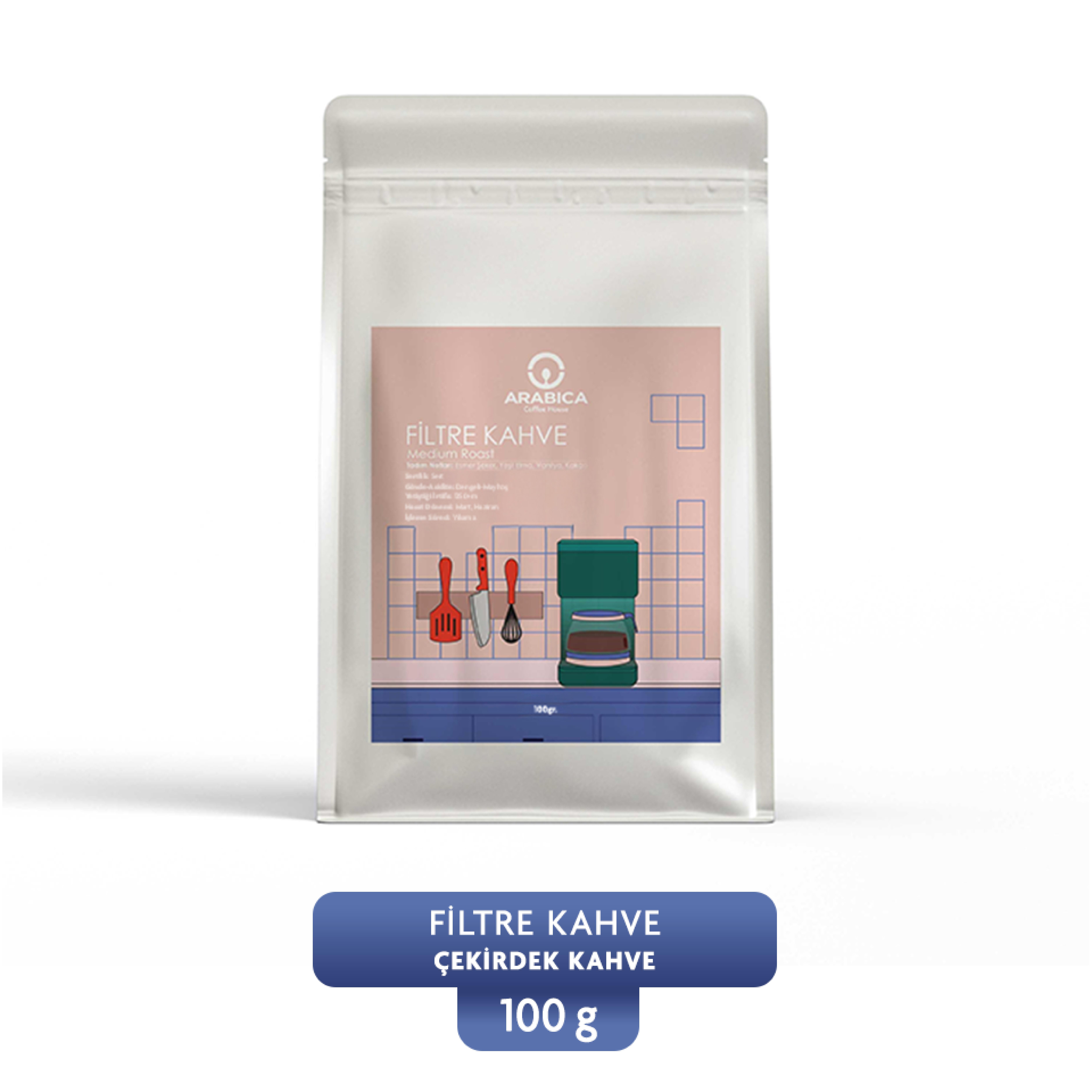 Filtre Kahve 100 gr Çekirdek Kahve  Taze Kavrulmuş