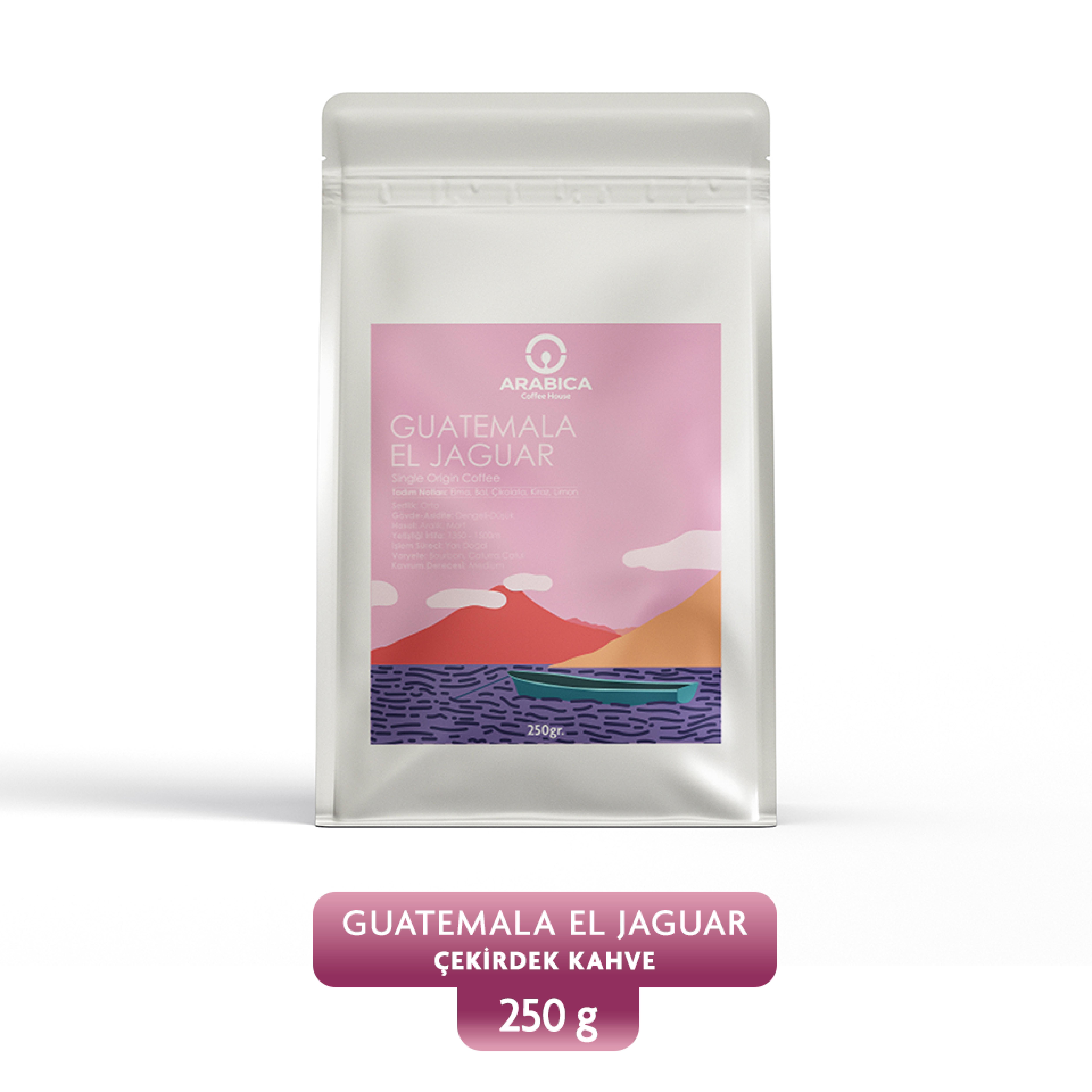 Guatemala El Jaguar 250g Çekirdek Kahve Taze Kavrulmuş