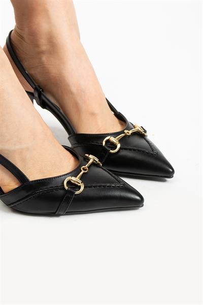 Bloom Kadın Topuklu Aksesuar Detaylı Siyah