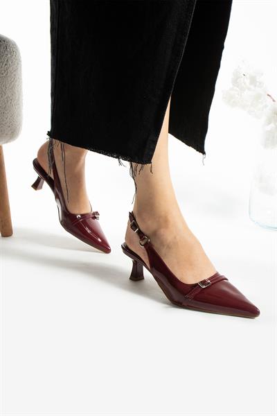 Darla Bordo Rugan Aksesuar Detaylı