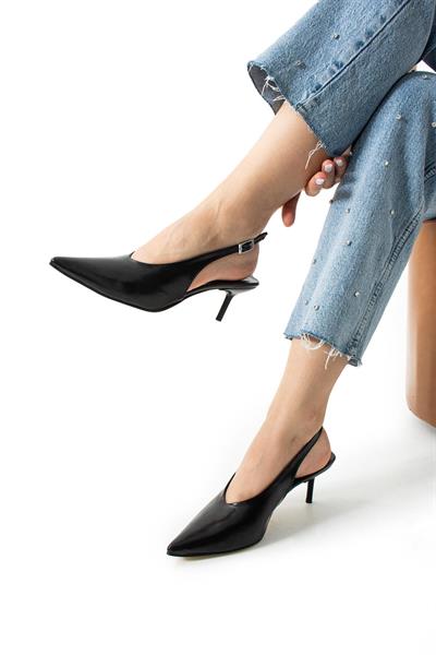 Hana Zarif Dekolte Tasarım Bayan Topuklu Ayakkabı