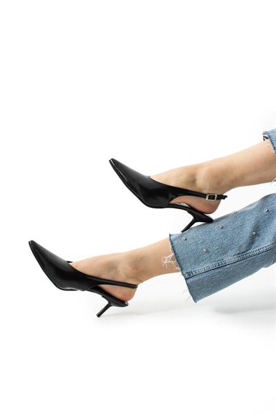 Hana Zarif Dekolte Tasarım Bayan Topuklu Ayakkabı