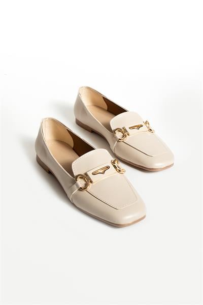 Luke Bej Deri Aksesuar Toka Detay