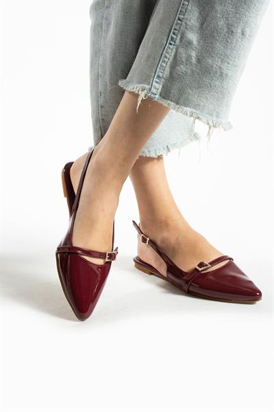 Mila Bordo Rugan Taşlı Toka Detay Kadın Babet