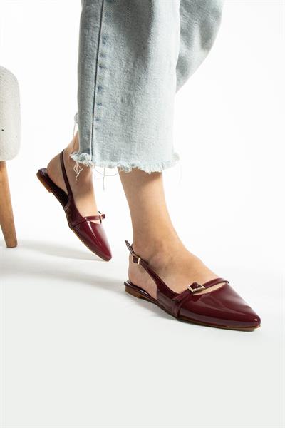 Mila Bordo Rugan Taşlı Toka Detay Kadın Babet