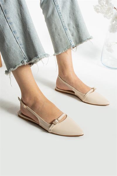 Mila Ten Rugan Taşlı Toka Detay Kadın Babet