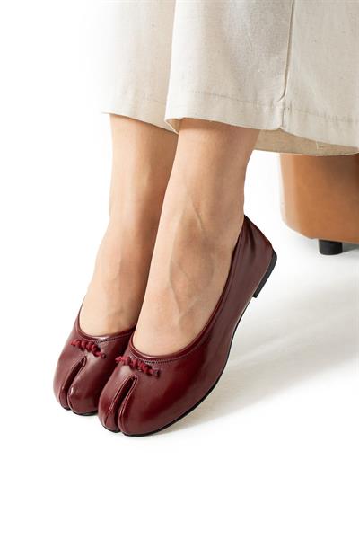 Nadra Parmak Ayrımlı Özel Form Detaylı Kadın Babet Ayakkabı