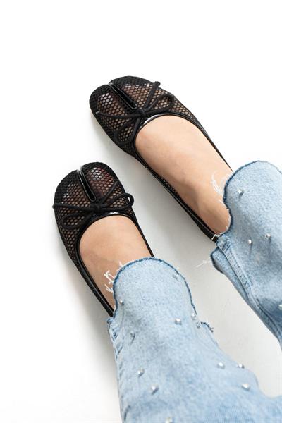 Nadra Parmak Ayrımlı Özel Form File Detaylı Kadın Babet Ayakkabı