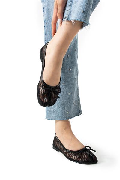 Nadra Parmak Ayrımlı Özel Form File Detaylı Kadın Babet Ayakkabı