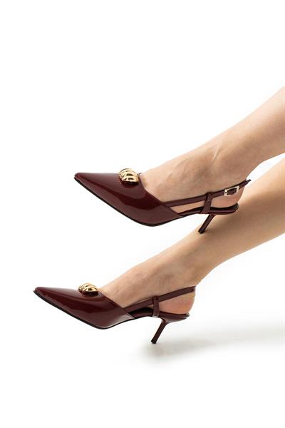 Olga Göz Kamaştıran Aksesuar Detayı Bayan Topuklu Ayakkabı