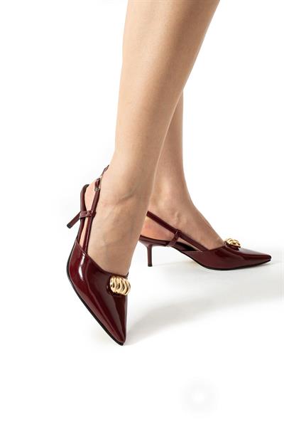 Olga Göz Kamaştıran Aksesuar Detayı Bayan Topuklu Ayakkabı