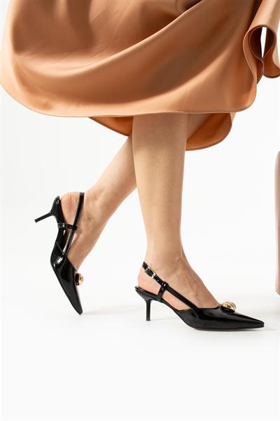 Olga Göz Kamaştıran Aksesuar Detayı Bayan Topuklu Ayakkabı