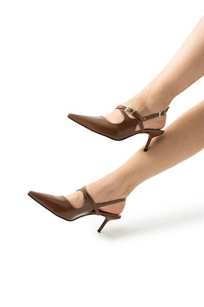 Somaya Çapraz Bant Detaylı İnce Topuklu Kadın Ayakkabı
