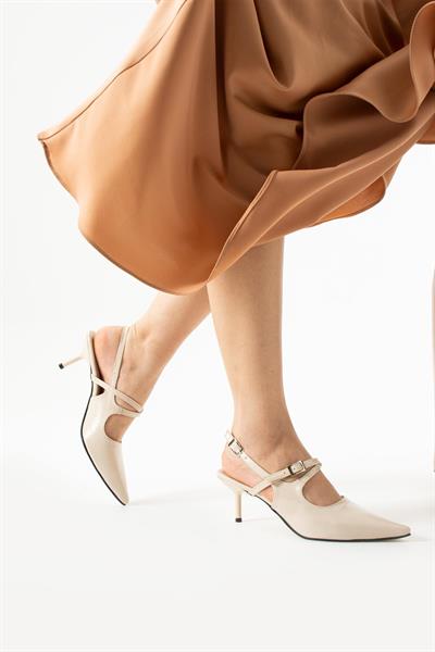 Somaya Çapraz Bant Detaylı İnce Topuklu Kadın Ayakkabı