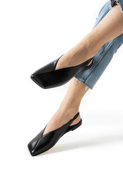 Zaina V Kesim Ön Detay Kadın Babet Ayakkabı