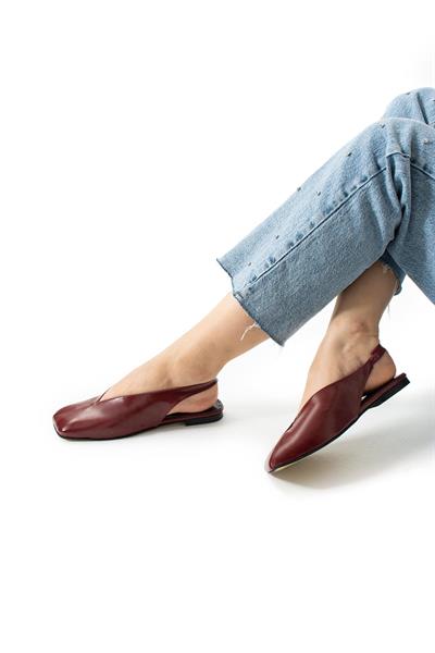 Zaina V Kesim Ön Detay Kadın Babet Ayakkabı