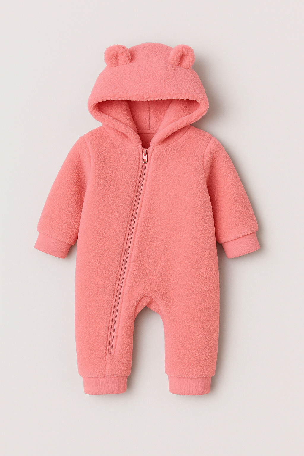 Peluş Unisex Bebek Çocuk Uyku Tulumu Welsoft-Somon