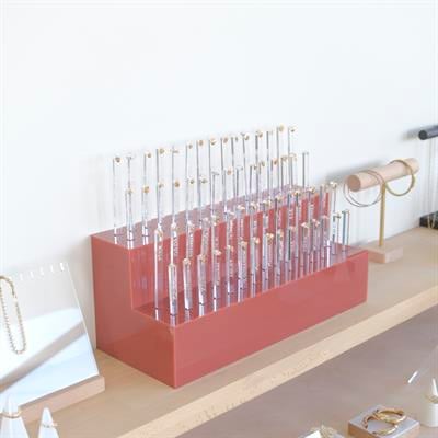 Pleksi piercing standı 60 deneme çubuklu