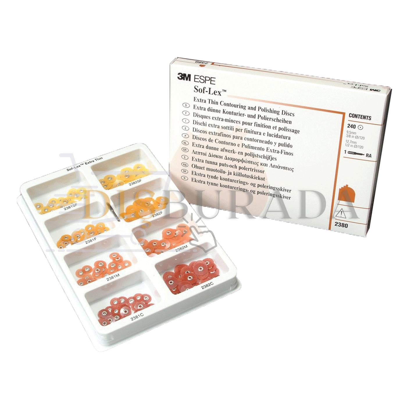 3M Soflex Kompozit Bitim Cila 240'Lık  Set240 + Mandrel Ref:2380