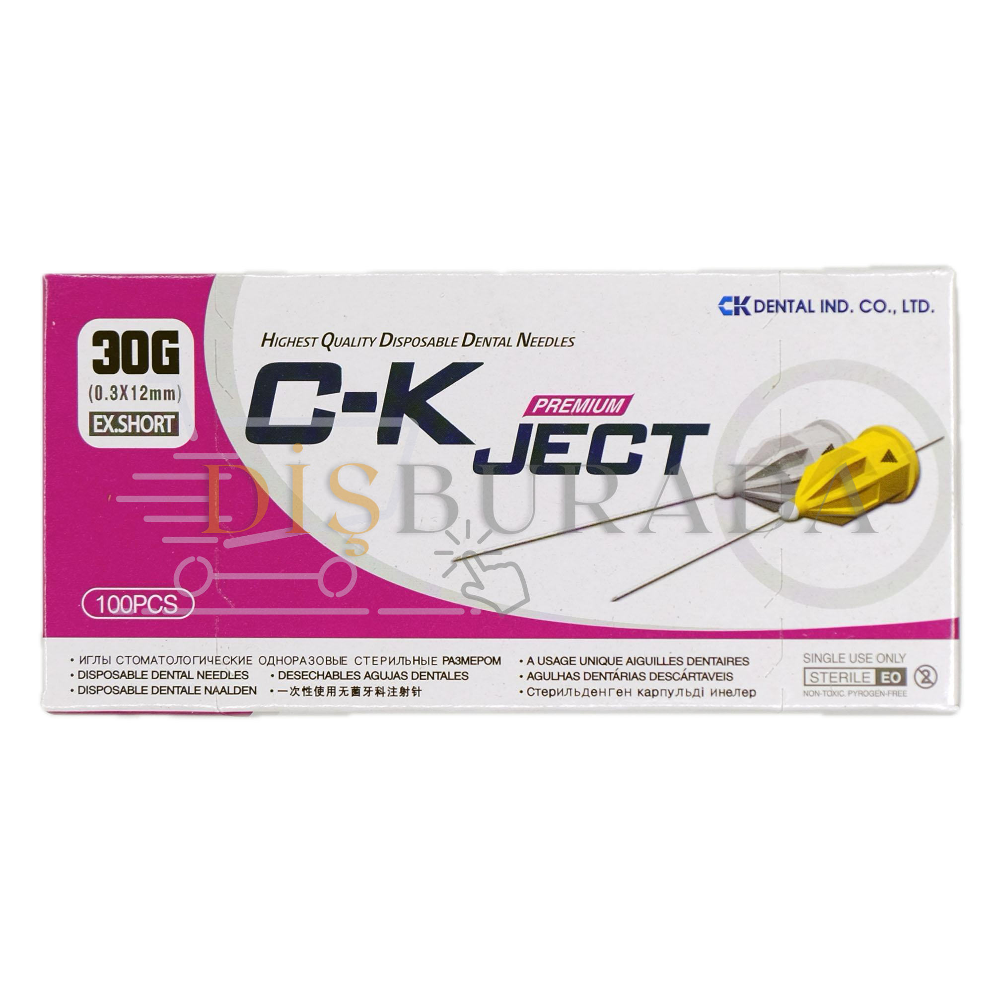 C-K Ject Premium Strl 100'lü İğne Ucu 30G (0.3*12Mm) Extra Short