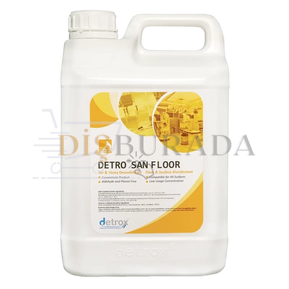 Detrox Detro San Floor Konsantre Yer Ve Yüzey Dezenfektanı 5 Lt