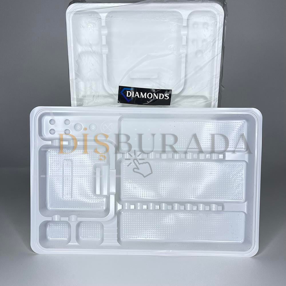 Diamonds Tek Kullanımlık Plastik Tepsi