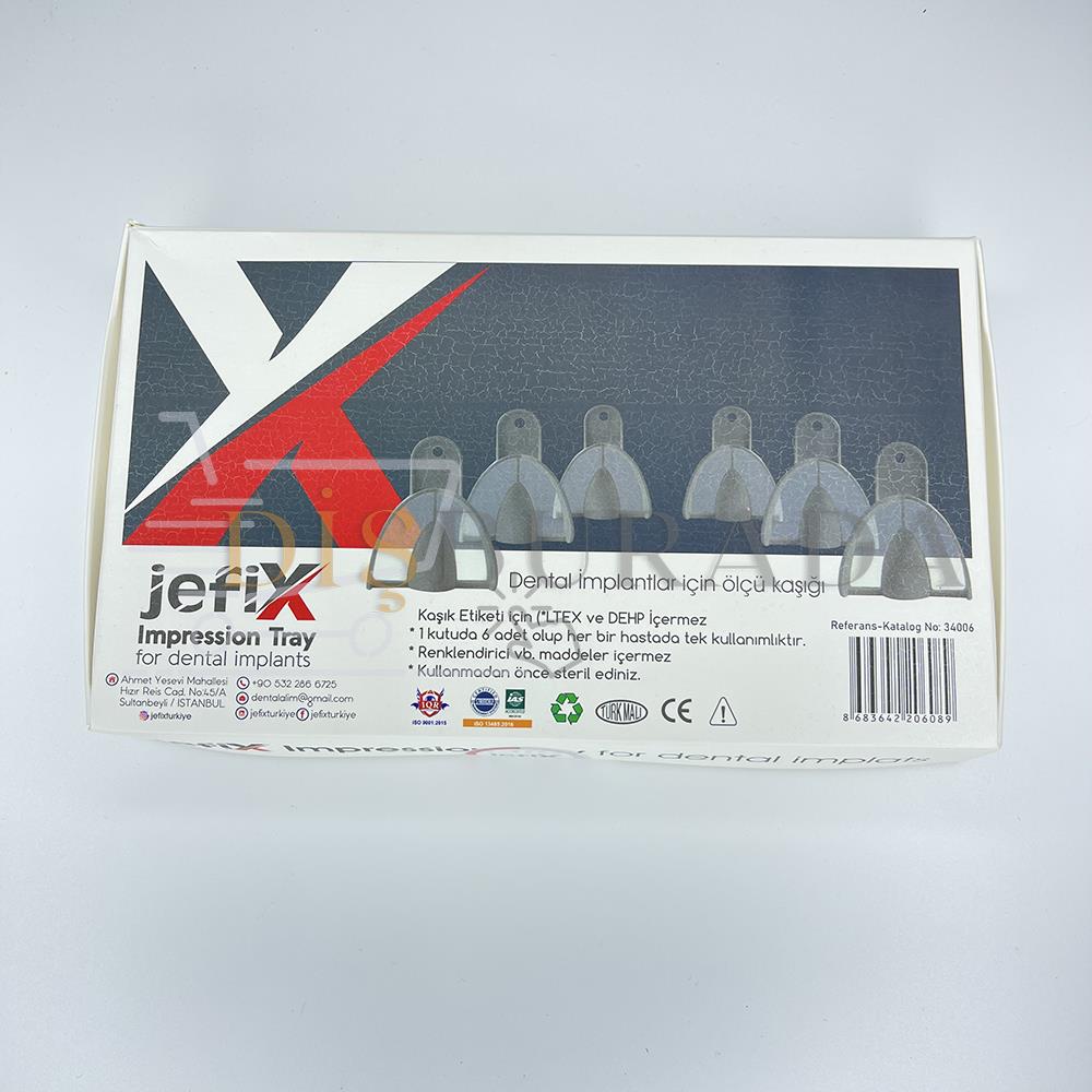 Jefix Impression Tray Dental Ölçü Kaşığı 6'Lı  -Asortment