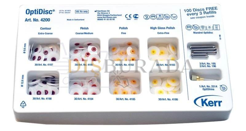 Kerr Optidisc Genel Asorti Kiti 240'Lık - Cila Diski
