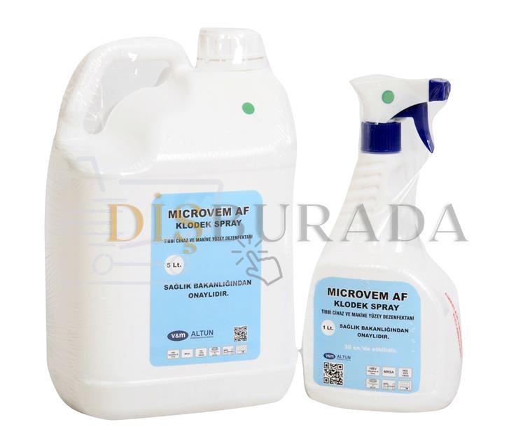 Microvem Af Klodek Spray Yer Yüzey Dezenfektanı 1 Lt (Alkolsüz)