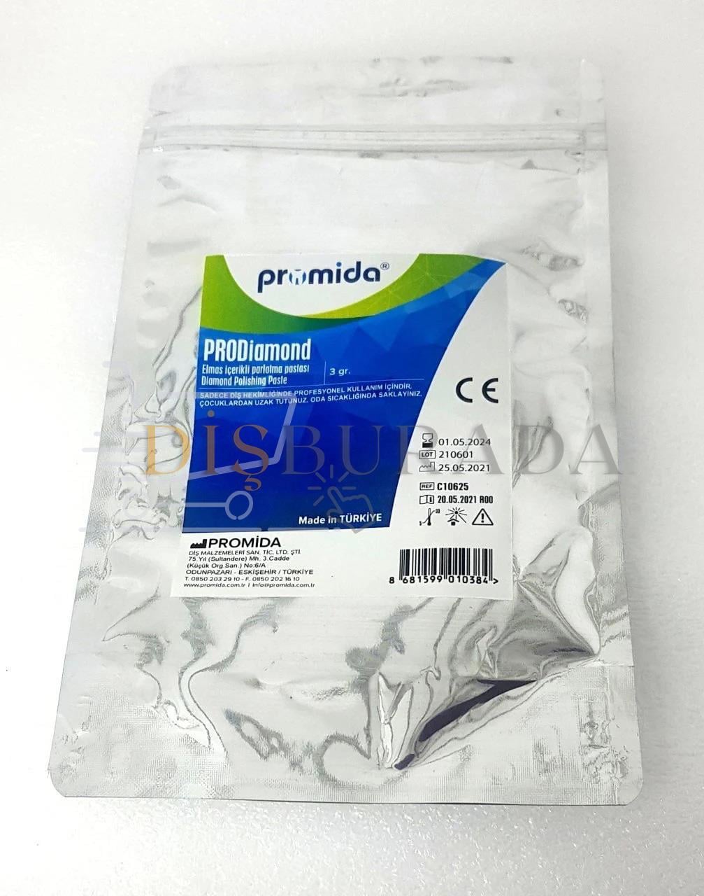 Promida Prodiamond Elmas İçerikli Kompozit Parlatma Pastası 3 Gr