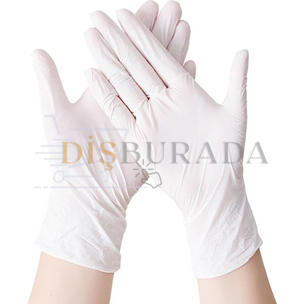Pudralı Latex Eldiven - Xs  - Beyaz 100'Lü