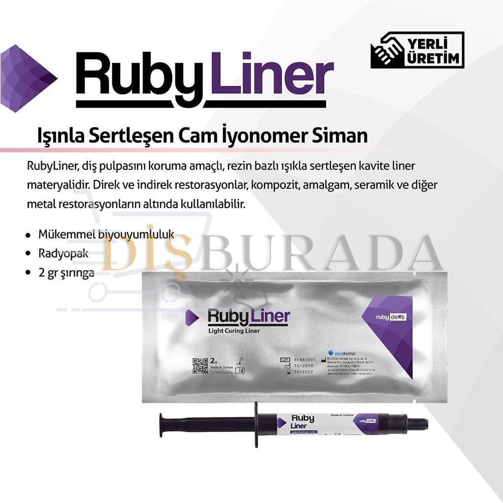 Ruby Liner Işıkla Sertleşen Cam İyonomer 2 Gr