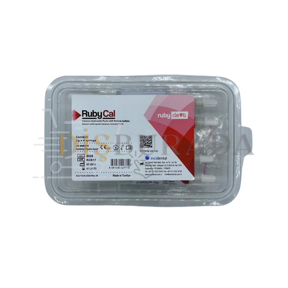 Rubycal Kalsiyum Hidroksit Paste Barium Sülfat 4X2 Gr