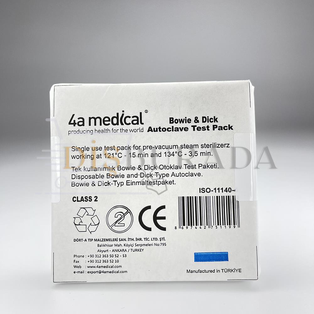 Tek Kullanımlık Bowie&Dick Otoklav Test Paketi 200 Yapraklı