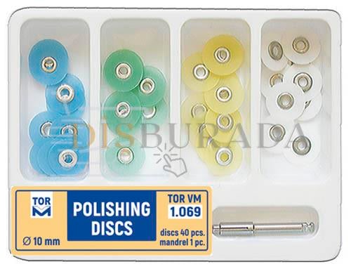 Tor Vm 1.069 Kompozit Parlatma Disk Seti 10Mm 40'Lı - Polishing Discs 