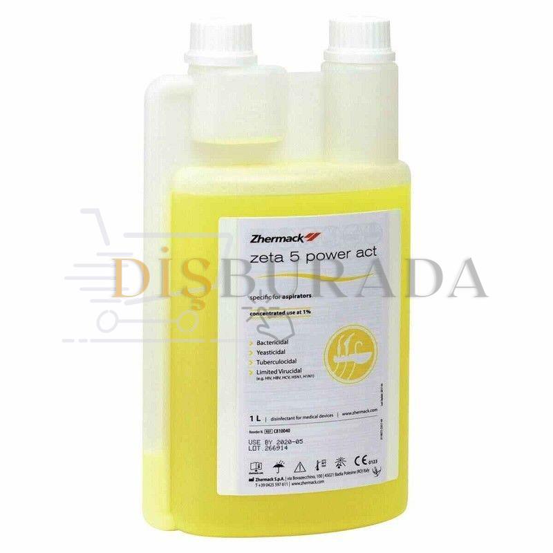 Zhermack - Zeta 5 Power Act Konsantre %1 Alet Dezenfektanı 1 Lt. Ref:C810040